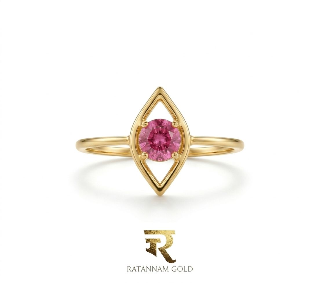 The Ratannam Eye Ring in Yellow Gold