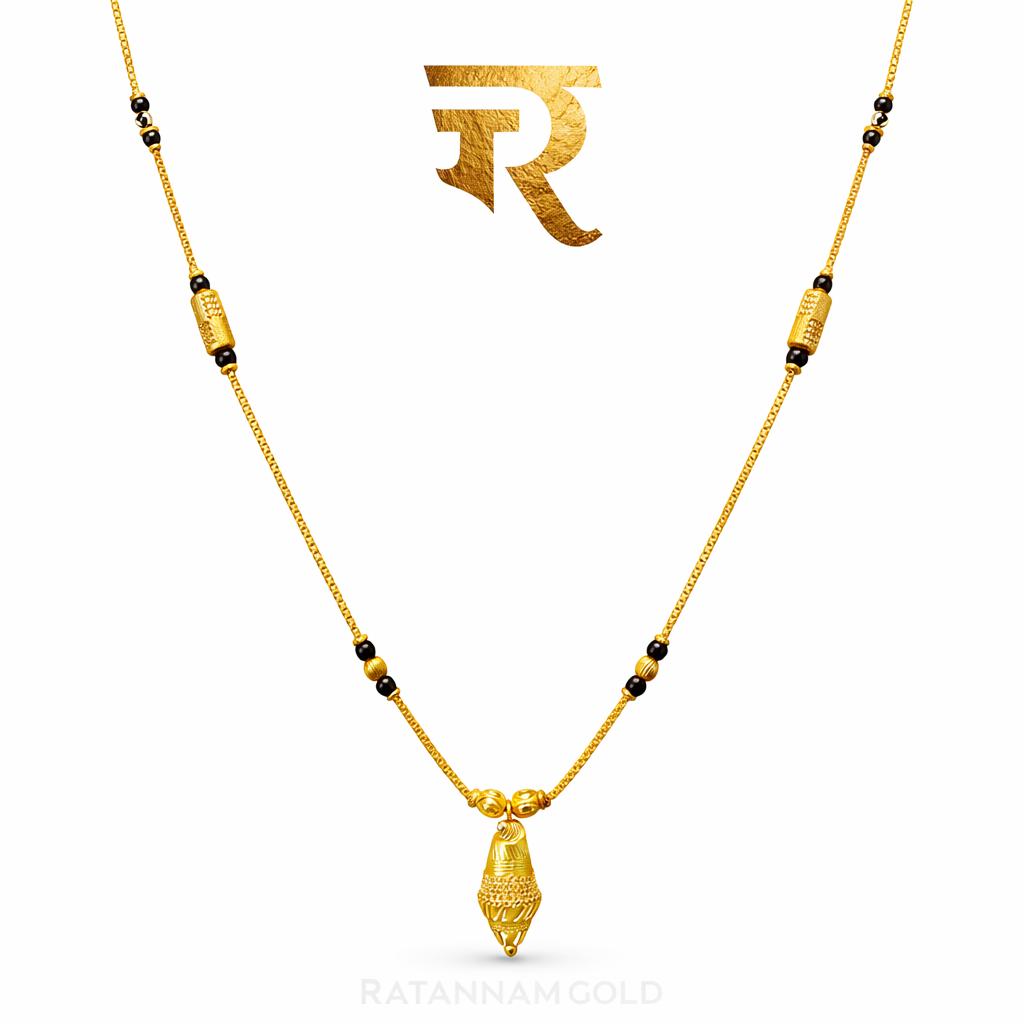 Elegant Gold Mangalsutra with Traditional Pendant